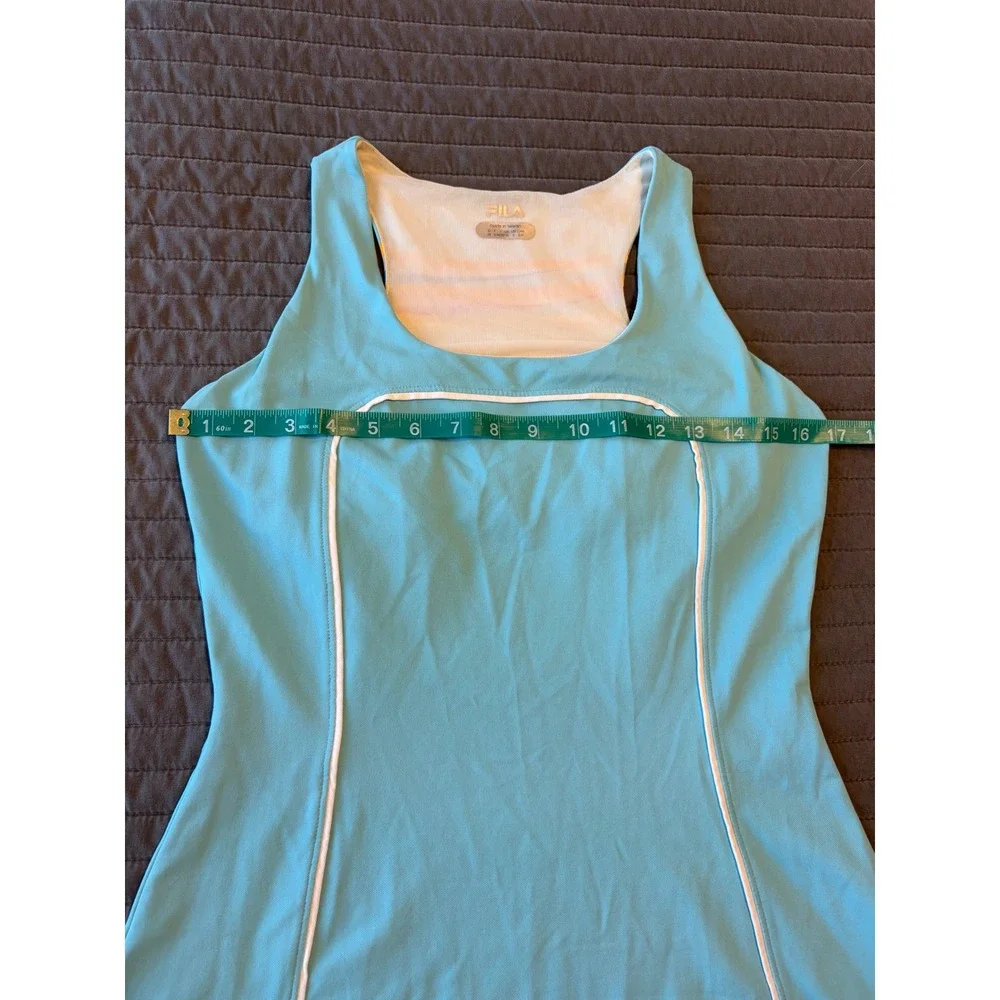 Fila Womens Light Blue Tennis Dress Racerback Built-in Size S Sporty Athletic - Picture 6 of 9